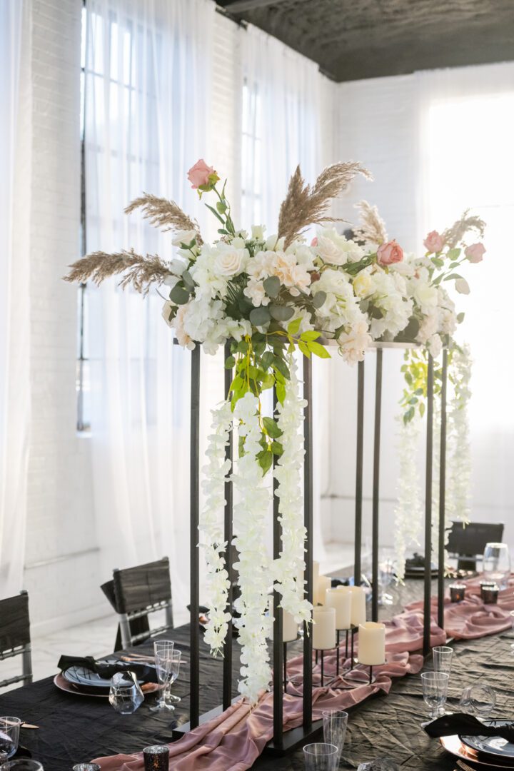 Floral arrangement on a table