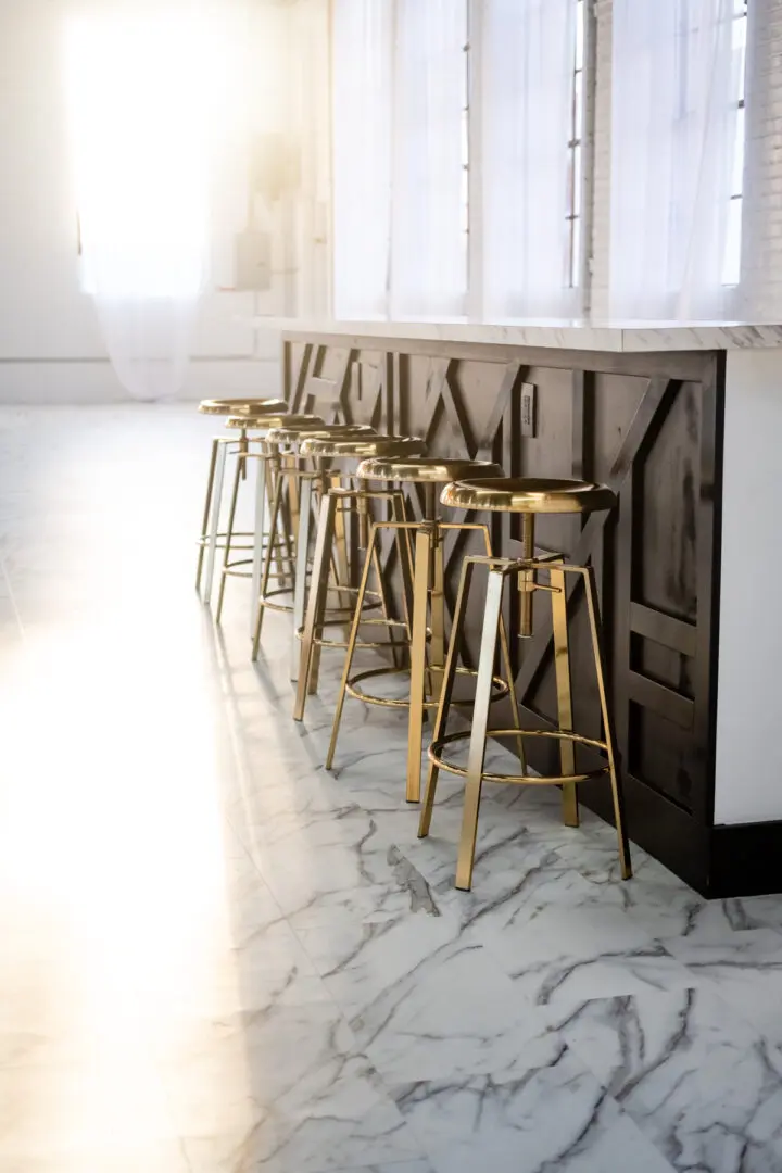 Gold bar stools