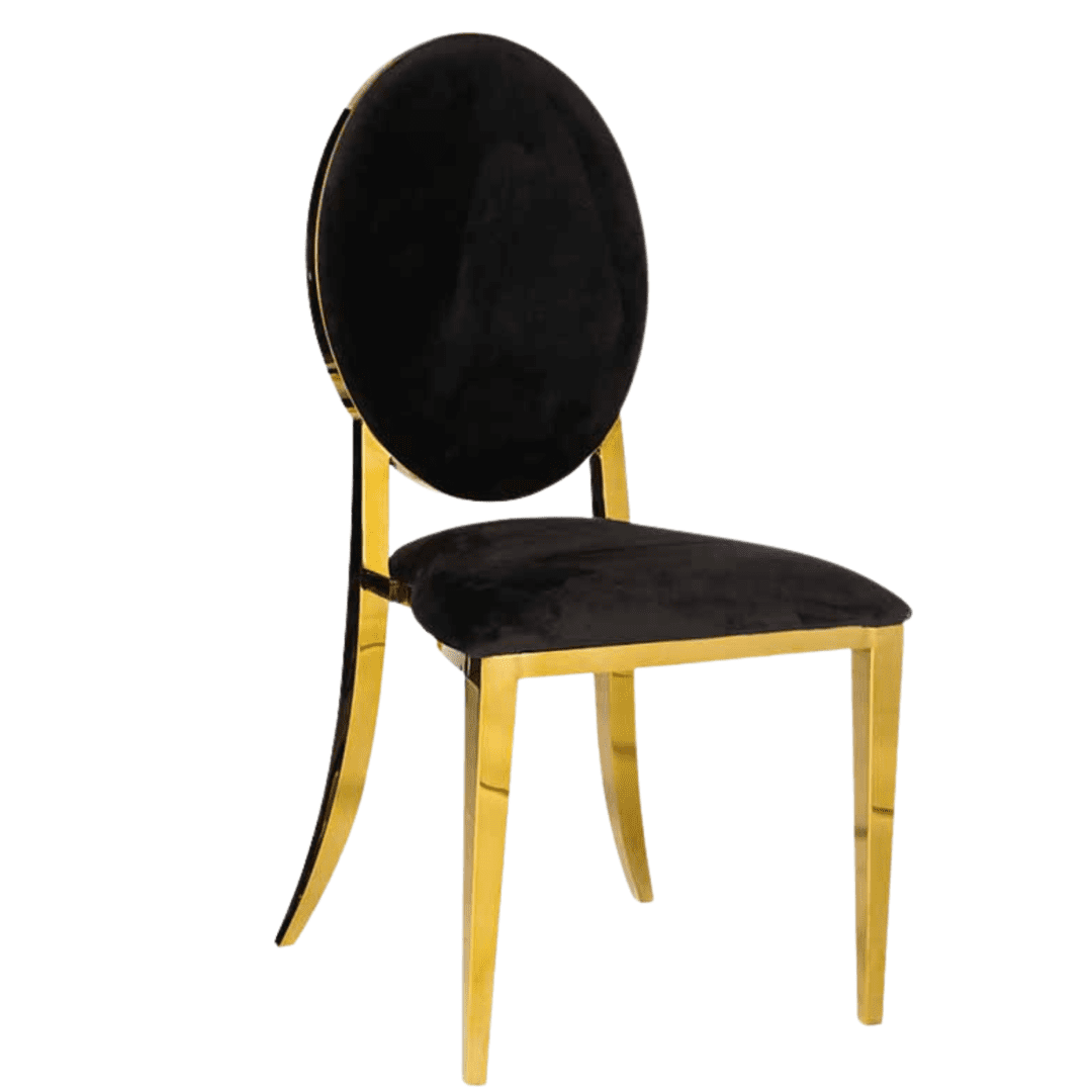 O Chair 2- Gold.Black