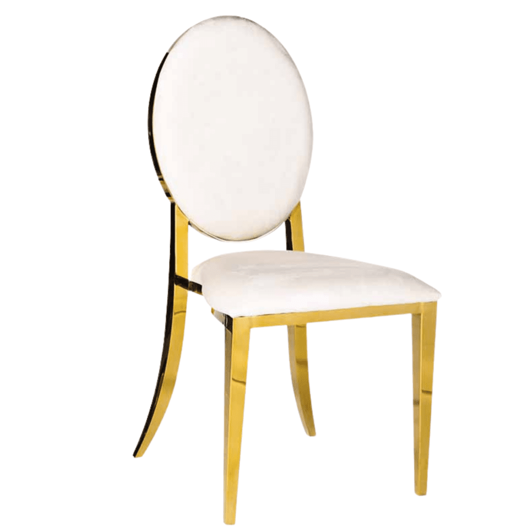 O Chair 2- Gold.White