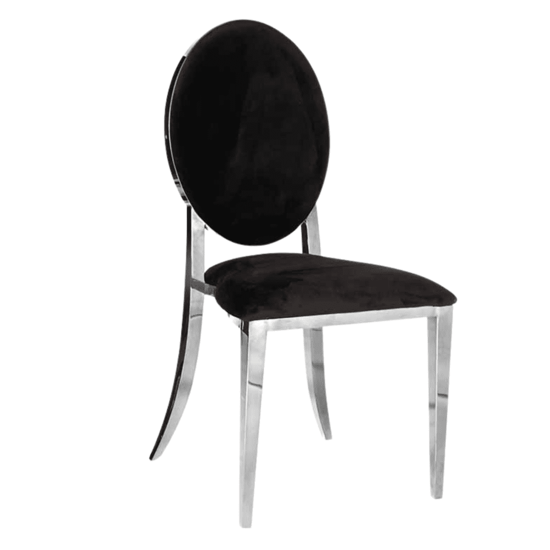 O Chair 2- Silver.Black
