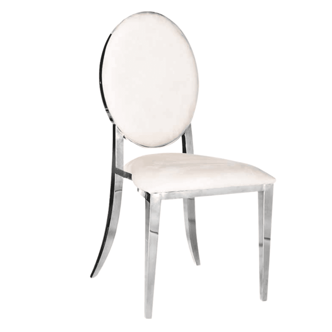 O Chair 2- Silver.White