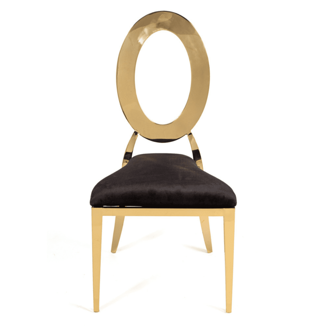 O Chair- Gold.Black
