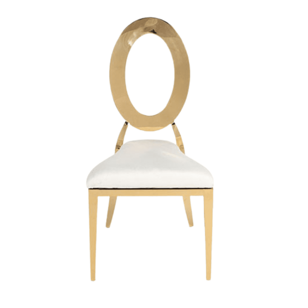 O Chair- Gold.White