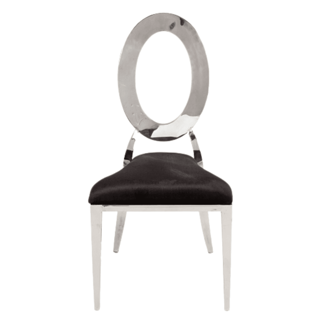 O Chair- Silver.Black