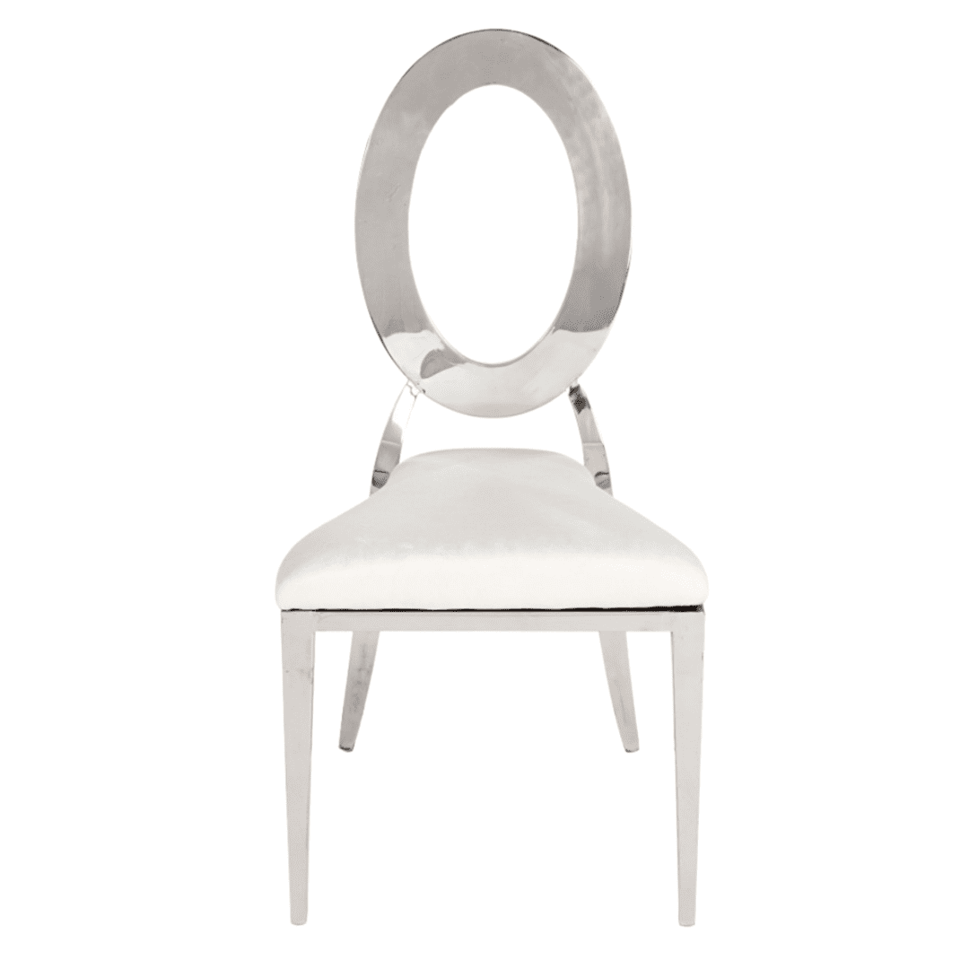 O Chair- Silver.White